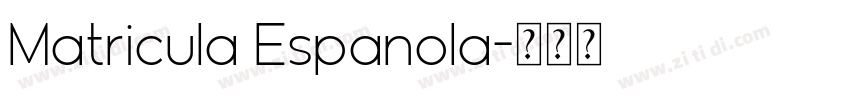 Matricula Espanola字体转换